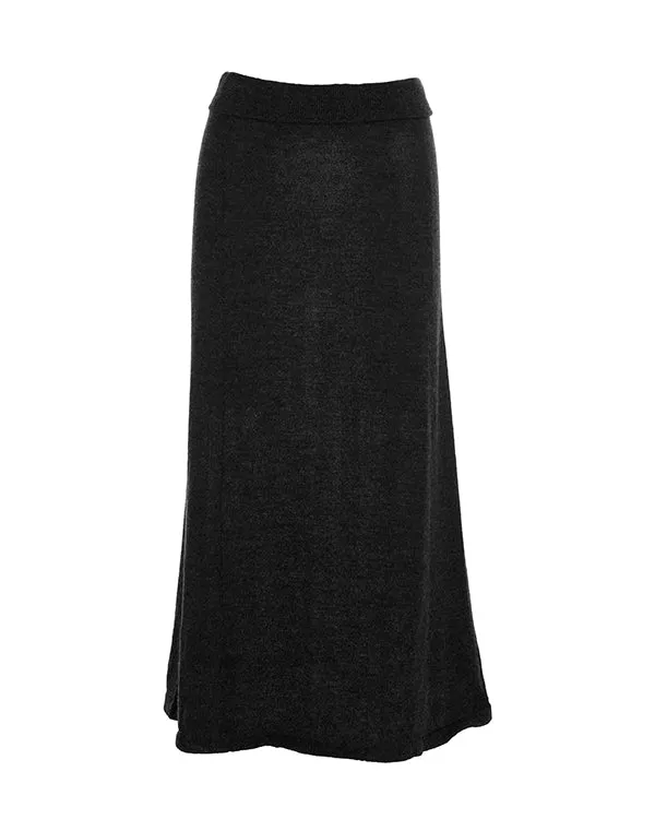 A-line Alpaca Knit Skirt