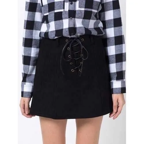 A Line Mini Winter Skirt - Black S