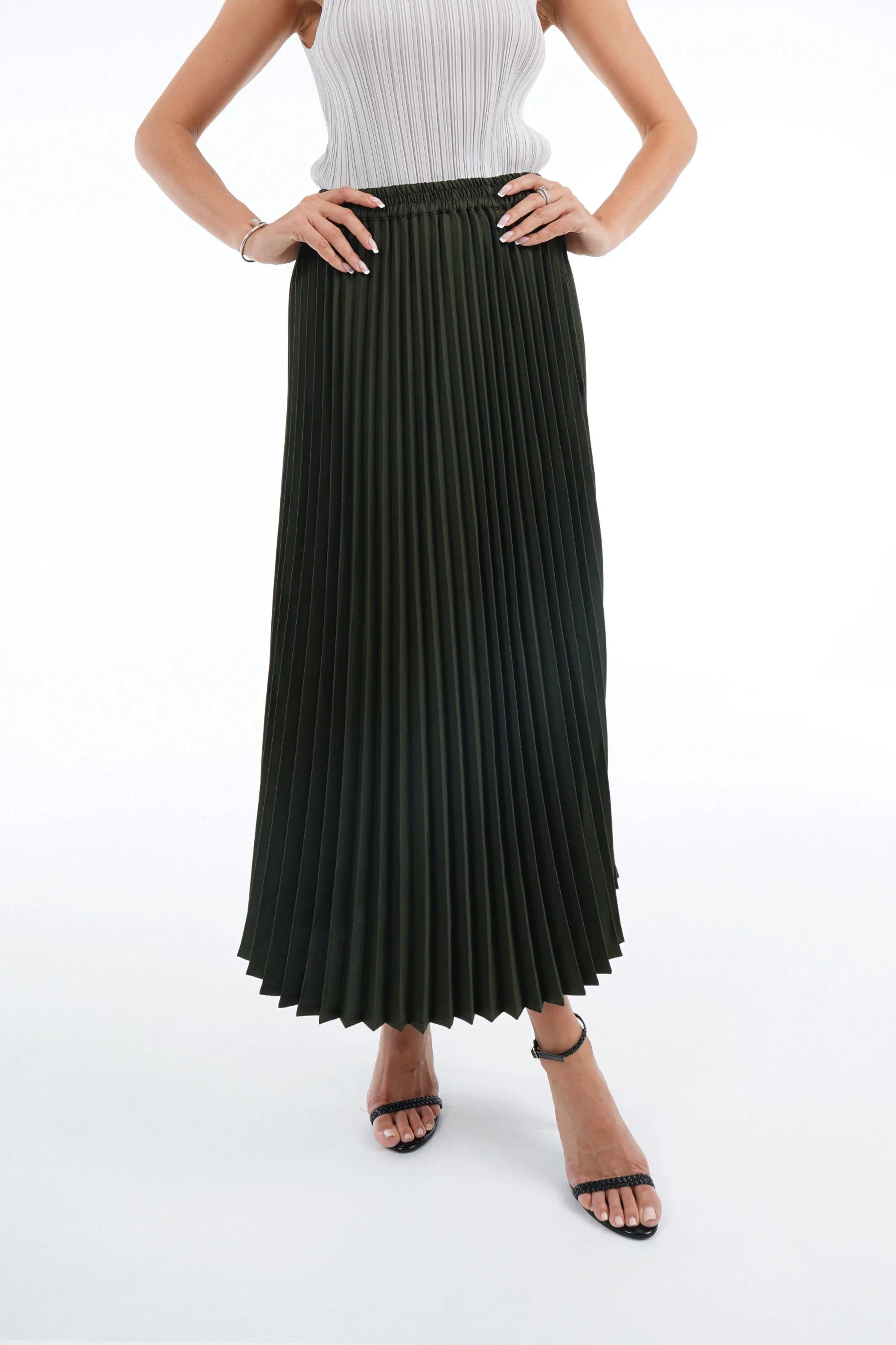 Andrea Big Pleat A-line Skirt