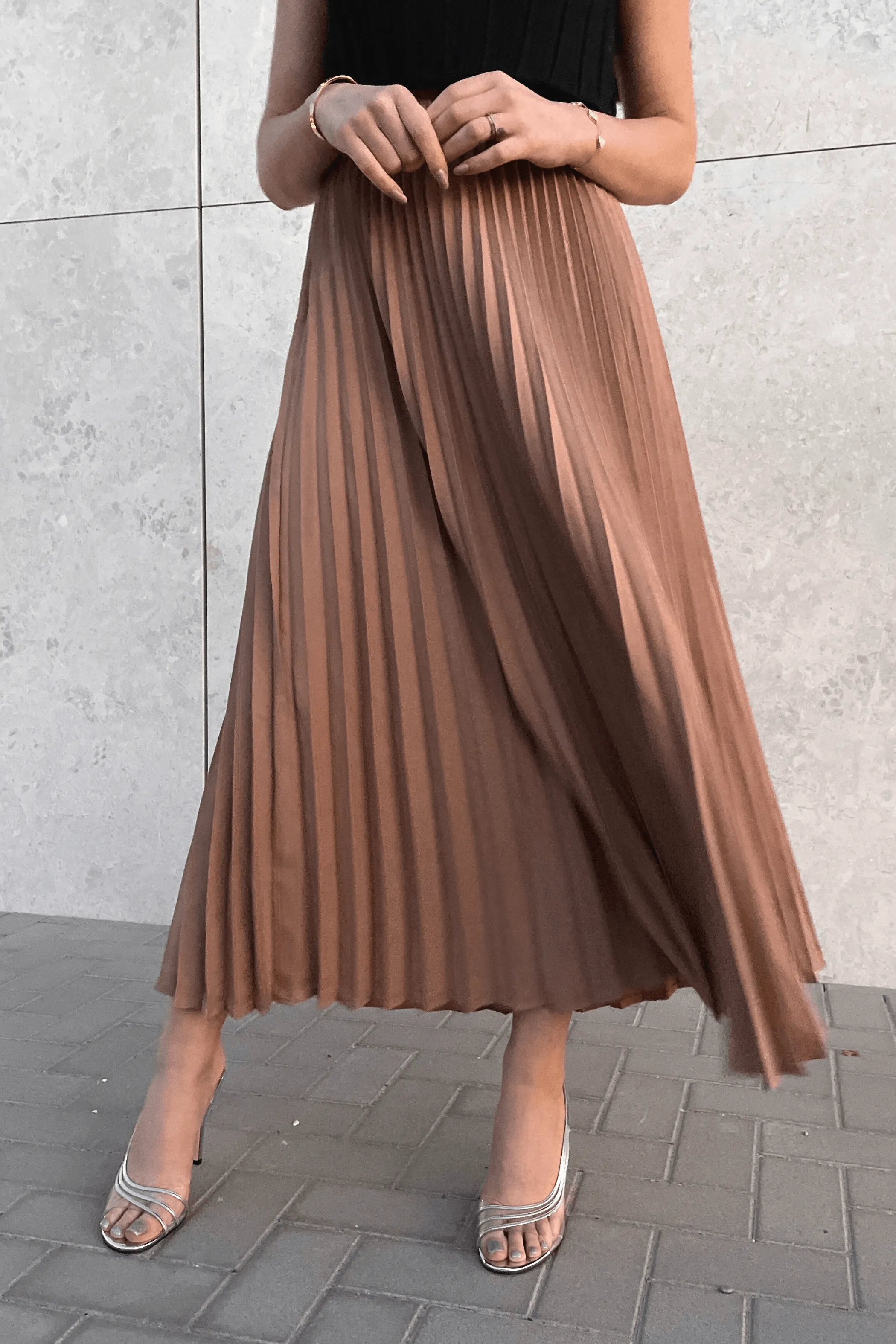 Andrea Big Pleat A-line Skirt