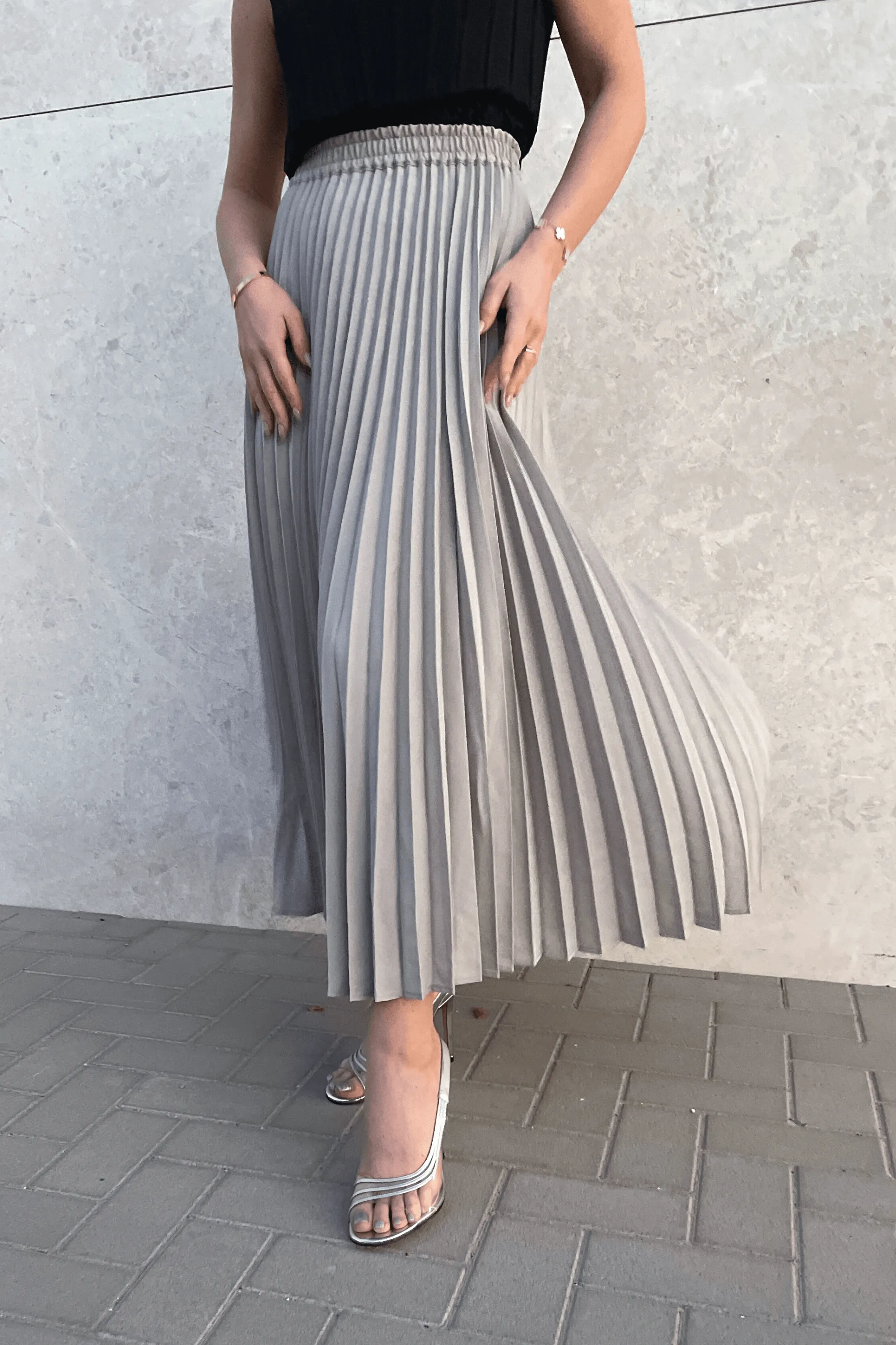 Andrea Big Pleat A-line Skirt