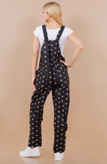 Bee Print Overalls