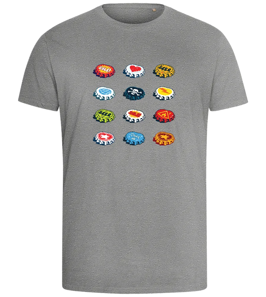 Beer Bottle Caps Design - Comfort men's fitted t-shirt