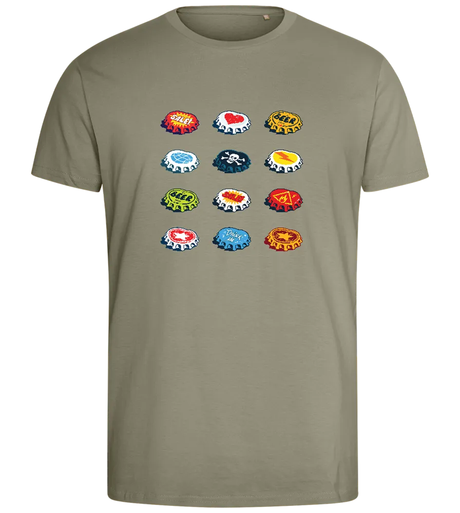 Beer Bottle Caps Design - Comfort men's fitted t-shirt