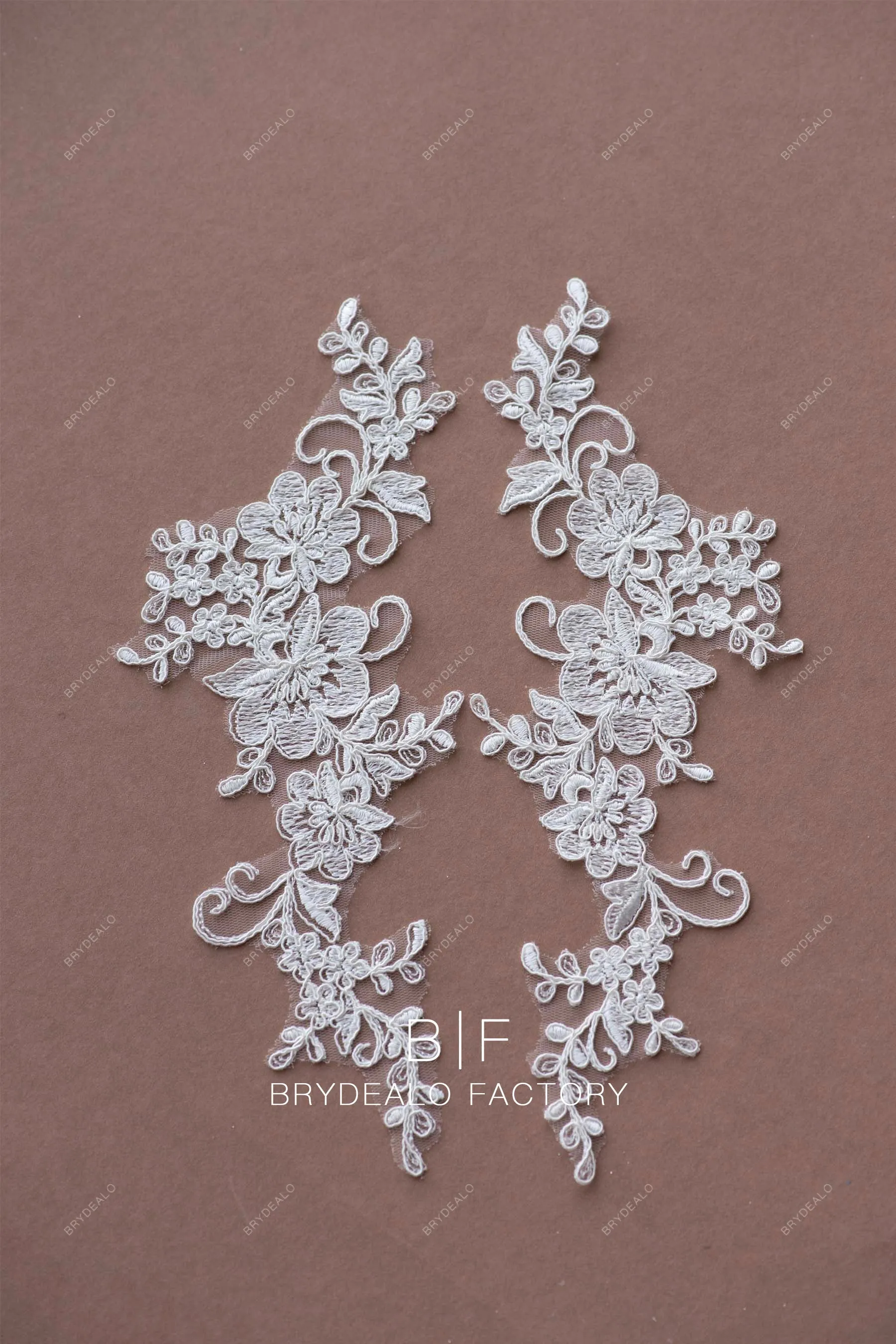 Best Corded Flower Lace Appliques Sold As A Pair