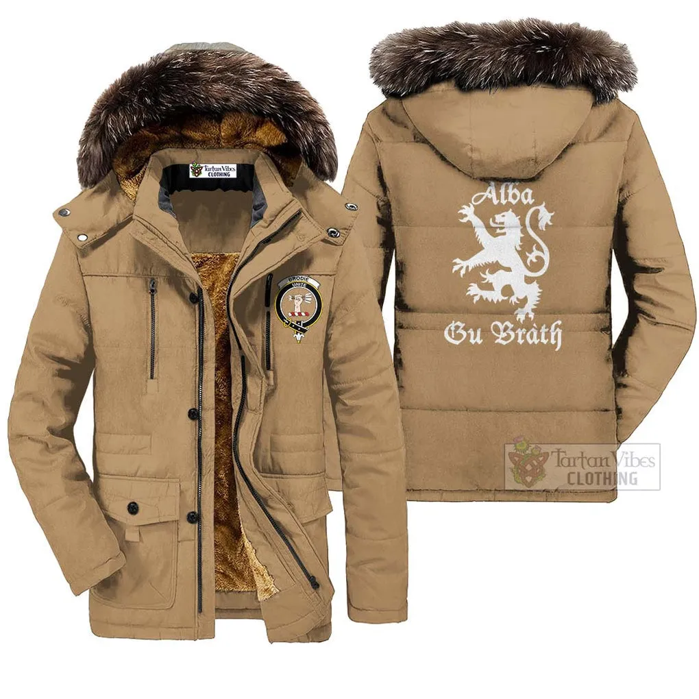 Brodie Family Crest Parka Jacket Lion Rampant Alba Gu Brath Style