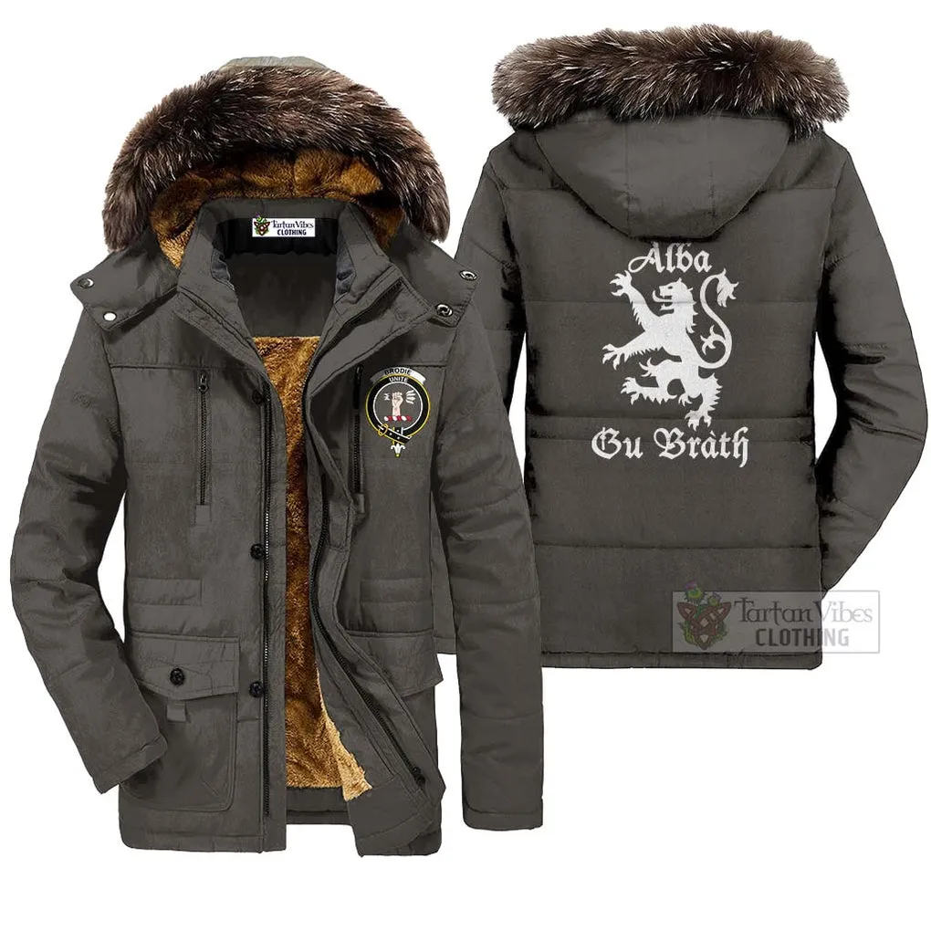 Brodie Family Crest Parka Jacket Lion Rampant Alba Gu Brath Style