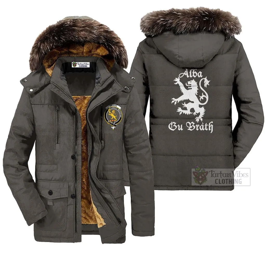 Broun Family Crest Parka Jacket Lion Rampant Alba Gu Brath Style