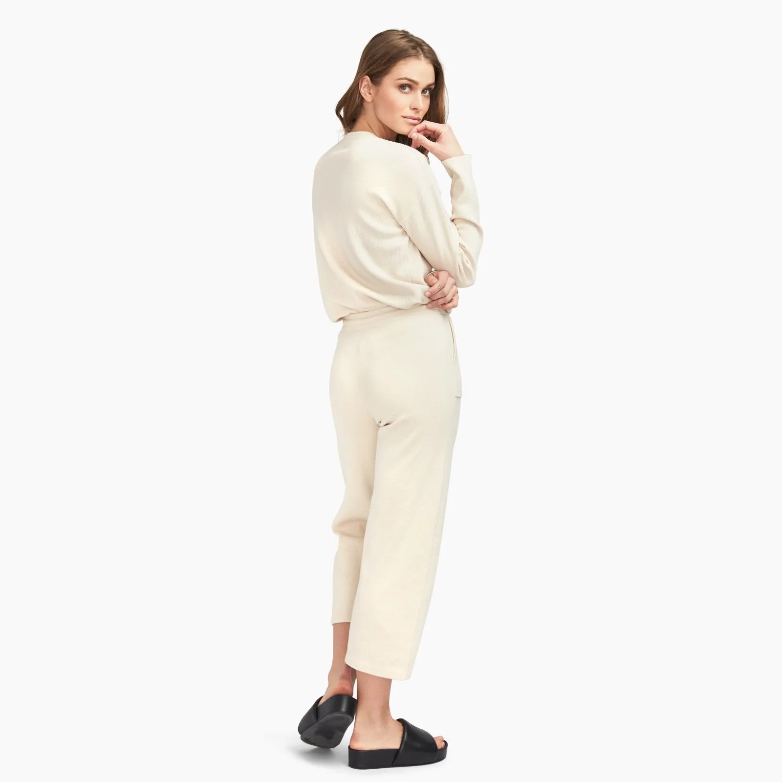 Café Cotton Cashmere Cropped Sweatpant