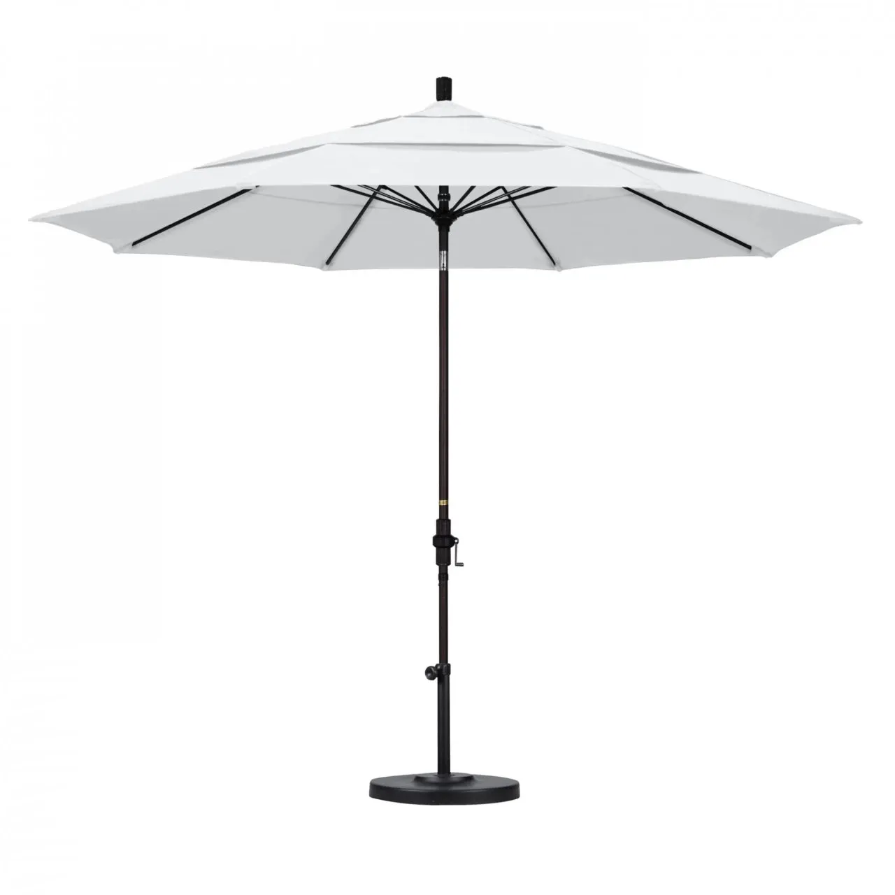 California Umbrella Sun Master Series 11 ft Patio Umbrella - Large Residential Shade with Collar Tilt and Crank Lift