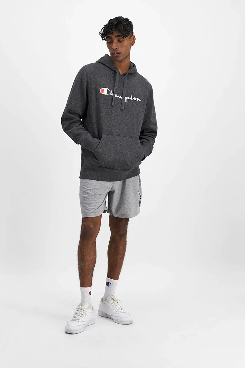 Champion Mens Script Hoodie - Grey