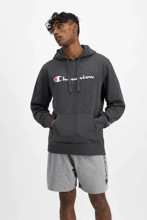 Champion Mens Script Hoodie - Grey