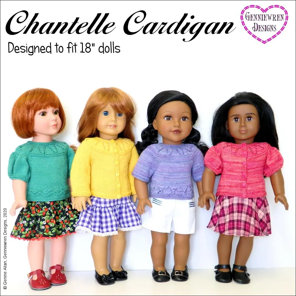 Chantelle Cardigan for 18 inch dolls