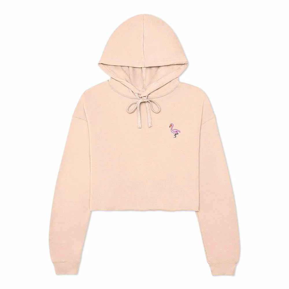 Dalix Flamingo Cropped Hoodie