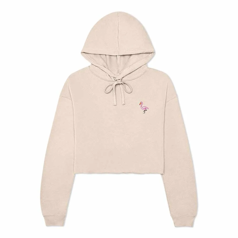 Dalix Flamingo Cropped Hoodie