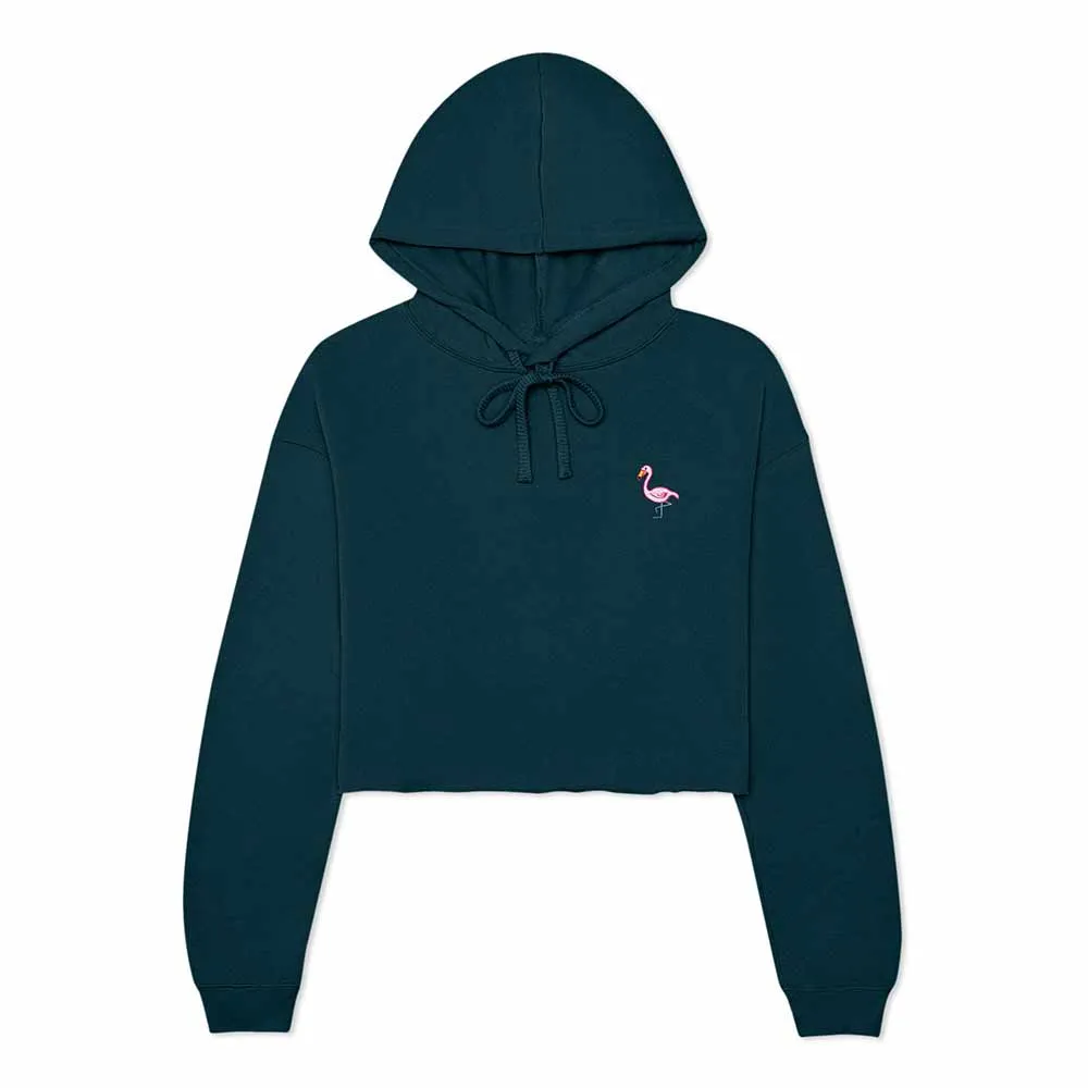 Dalix Flamingo Cropped Hoodie