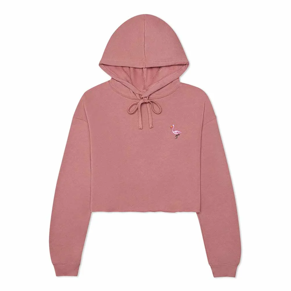 Dalix Flamingo Cropped Hoodie