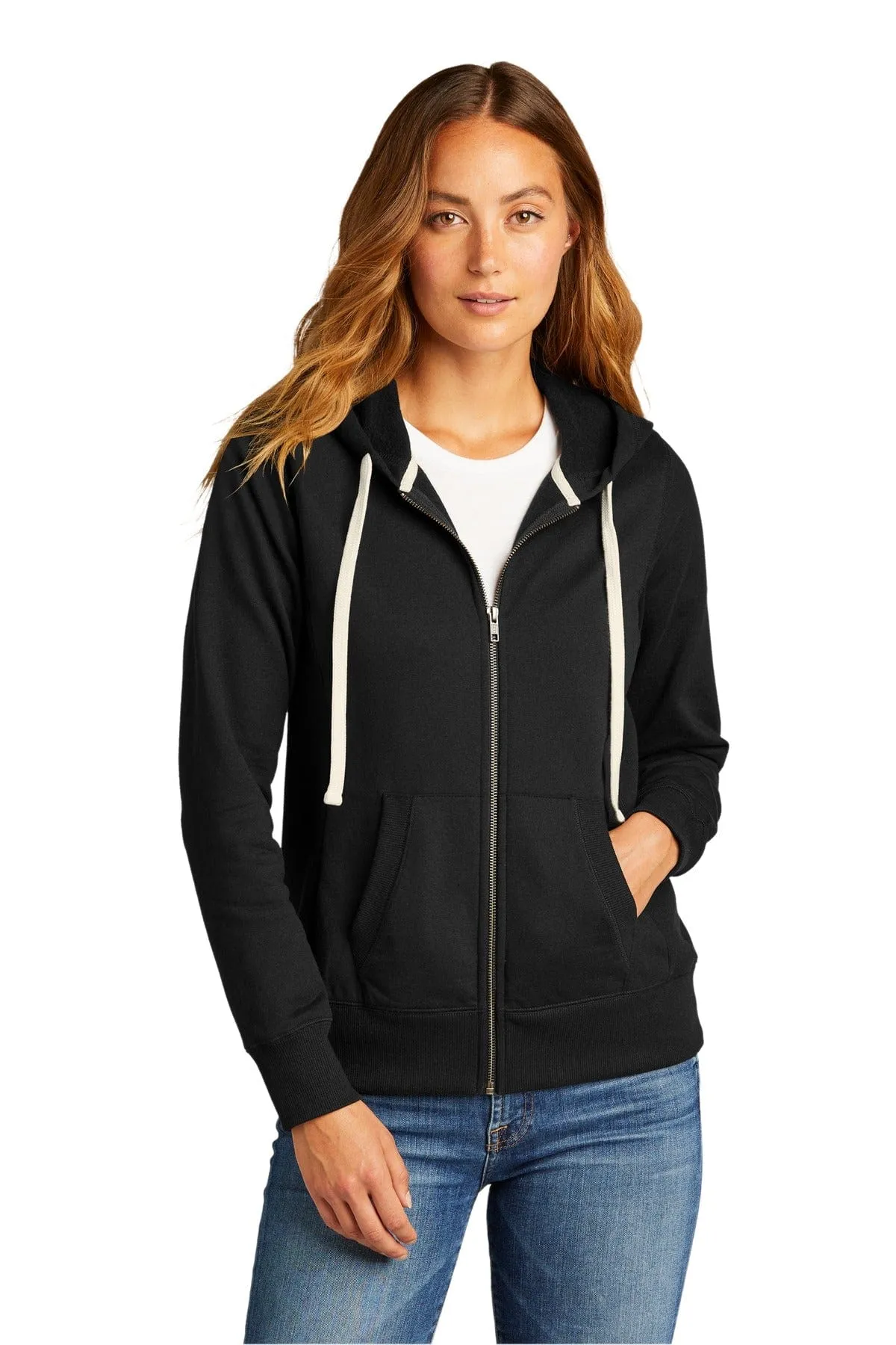 District DT8103: Women's Re-Fleece Full-Zip Hoodie