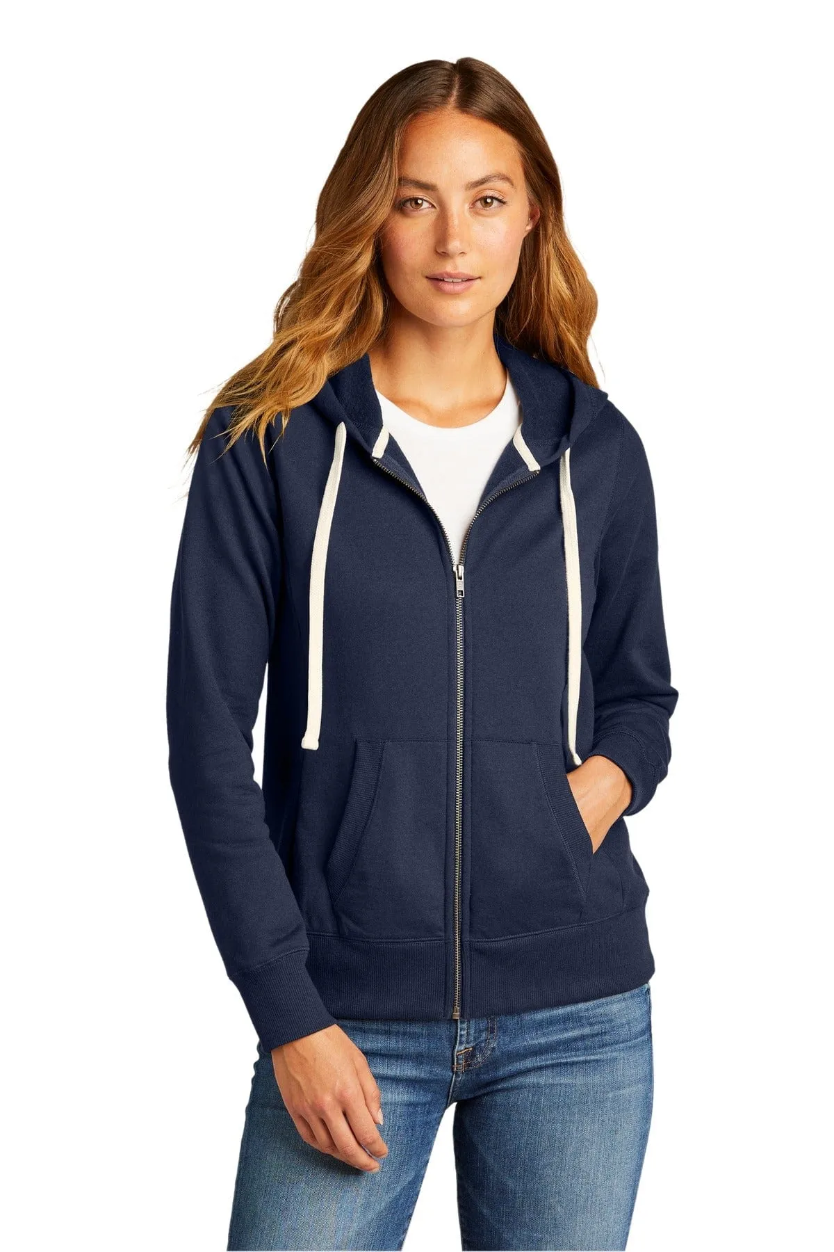 District DT8103: Women's Re-Fleece Full-Zip Hoodie