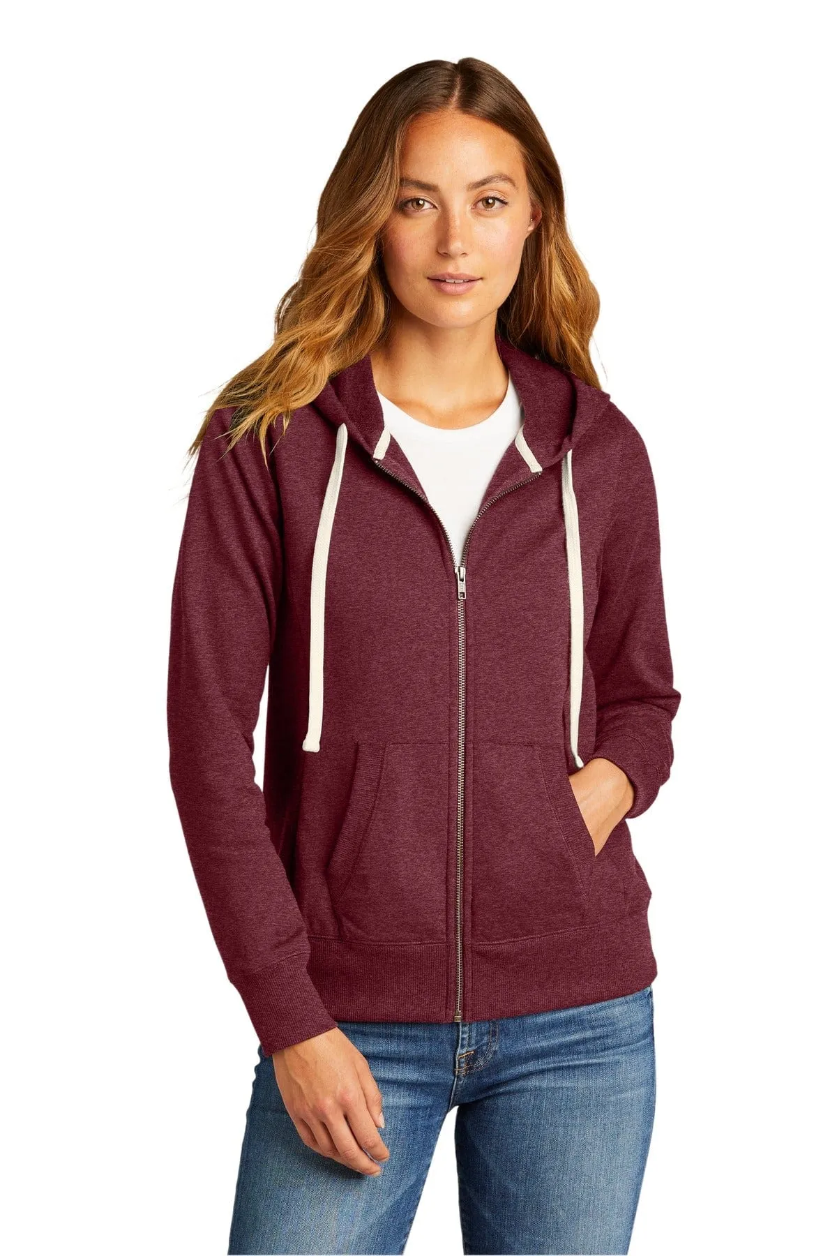 District DT8103: Women's Re-Fleece Full-Zip Hoodie