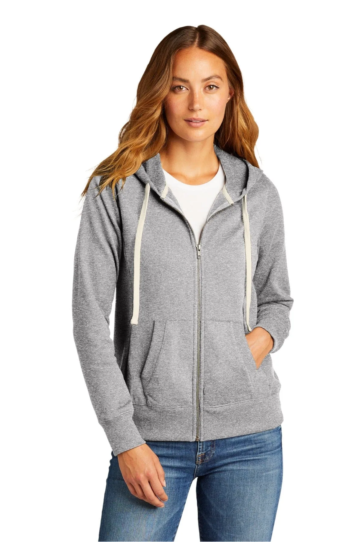 District DT8103: Women's Re-Fleece Full-Zip Hoodie