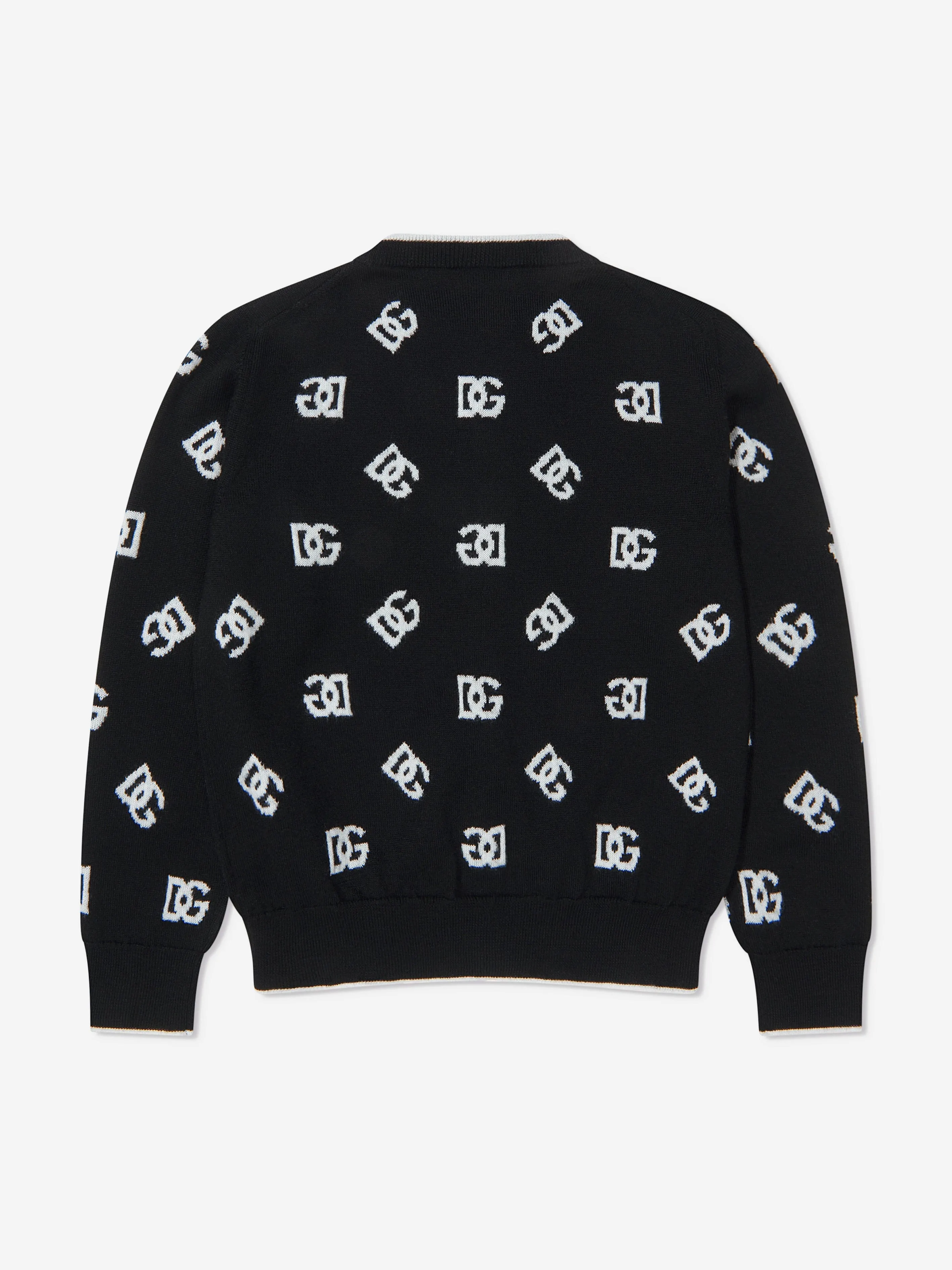 Dolce & Gabbana Girls Wool Knitted Logo Cardigan