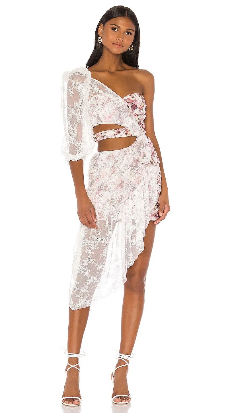 For Love & Lemons Dallas One Shoulder Dress