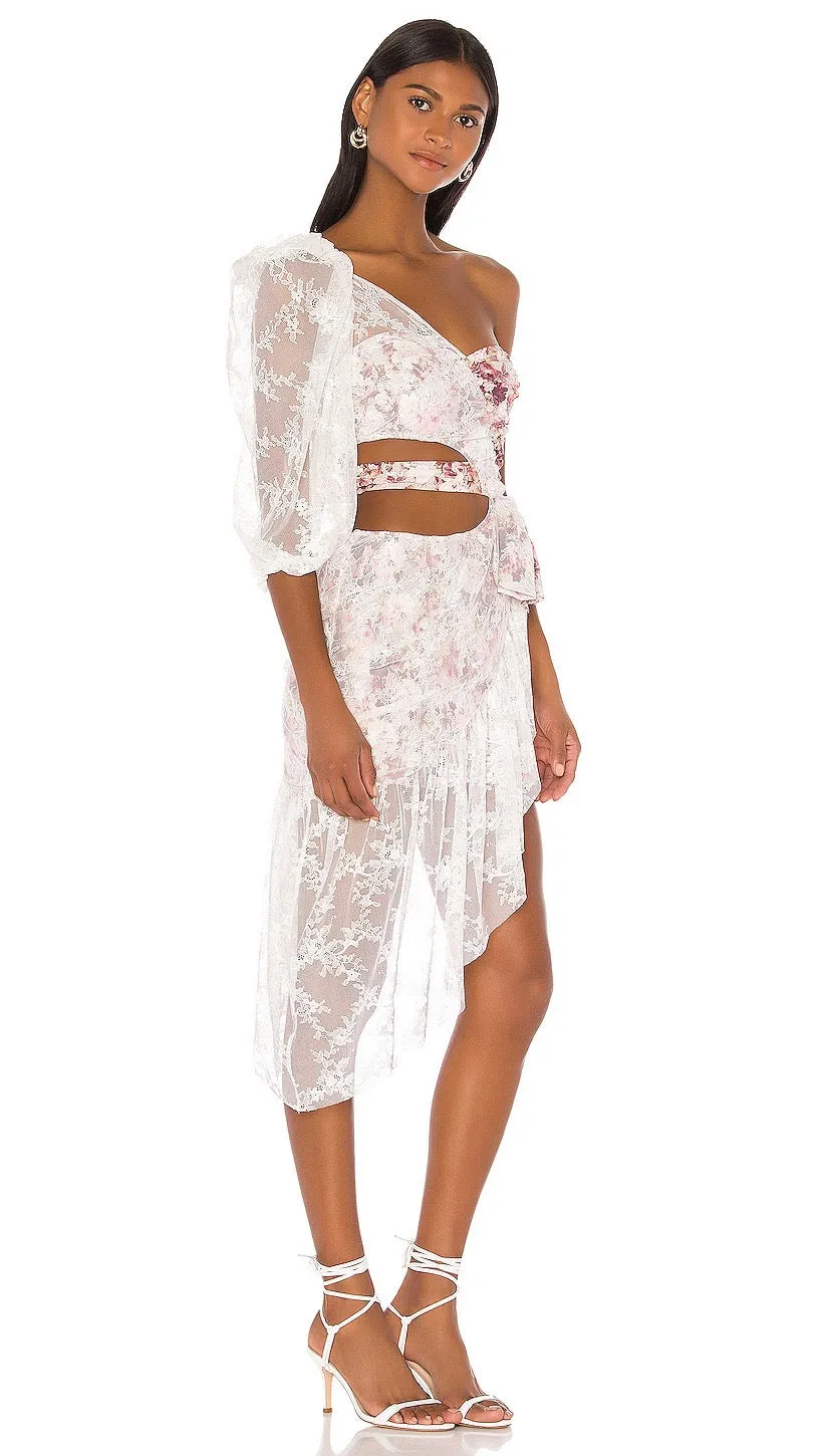 For Love & Lemons Dallas One Shoulder Dress