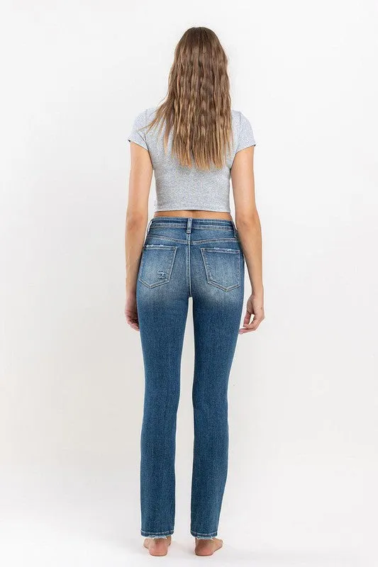 High Rise Stretch Slim Straight