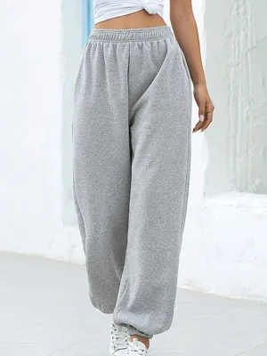 High-Waisted Trousers for Women With Pockets / Wide Leg Sweatpants - SF1397