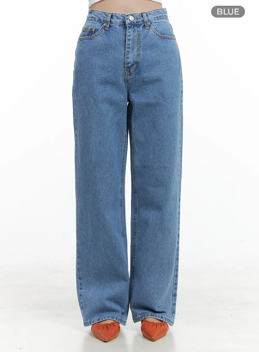 Kiara Washed Straight Leg Jeans OG416