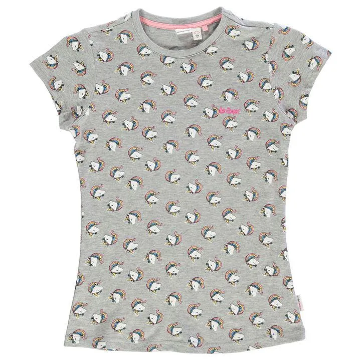 Lee Cooper Fashion AOP Girls T-Shirt