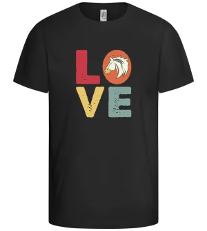 LOVE Horses Letters Design - Comfort kids fitted t-shirt