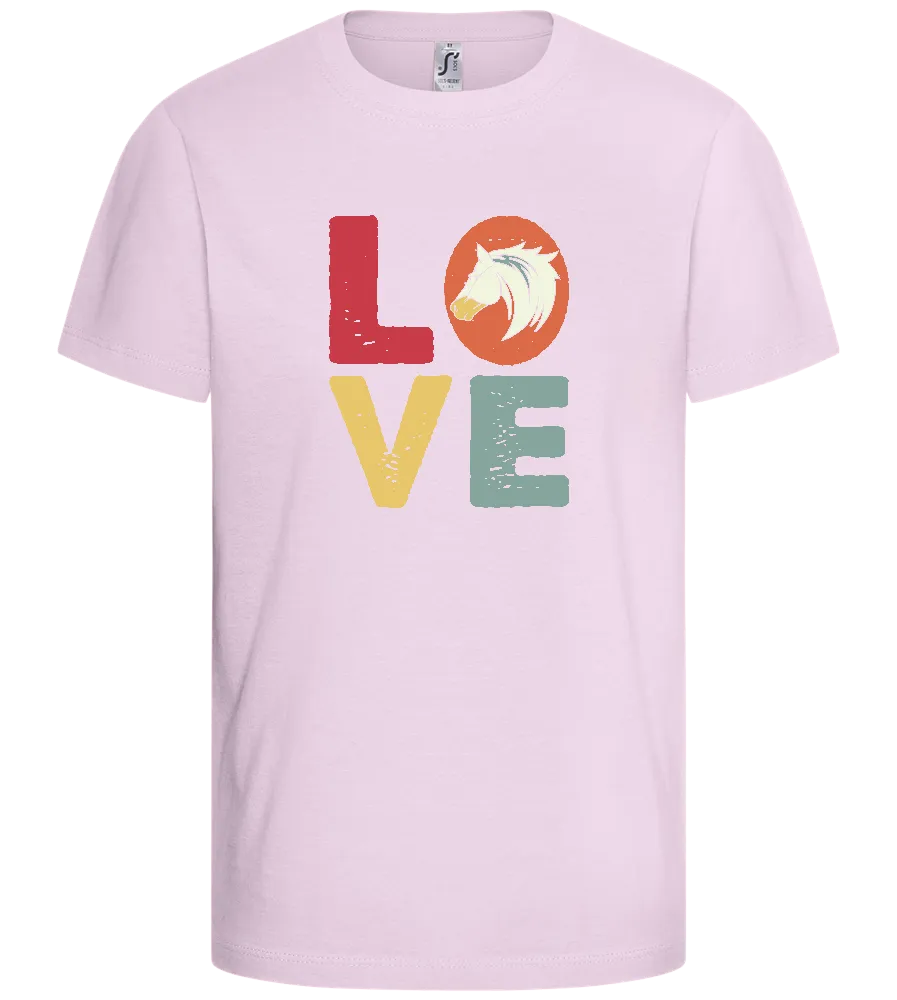 LOVE Horses Letters Design - Comfort kids fitted t-shirt