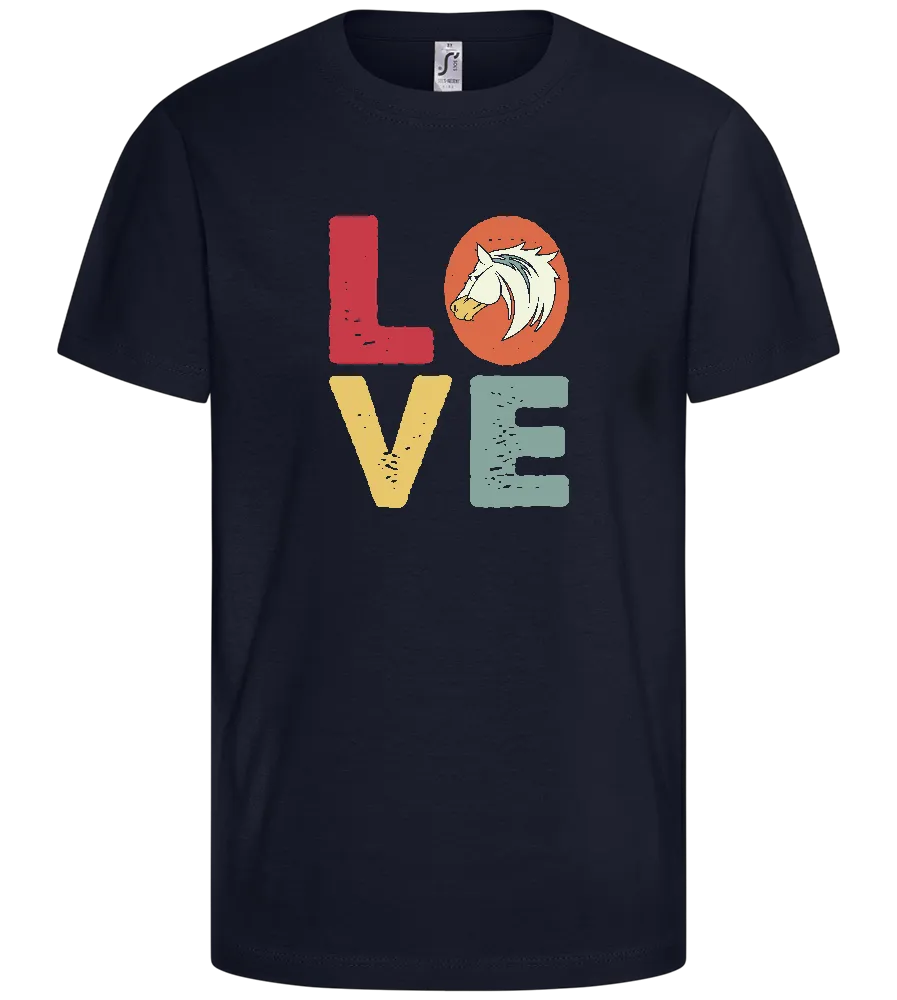 LOVE Horses Letters Design - Comfort kids fitted t-shirt