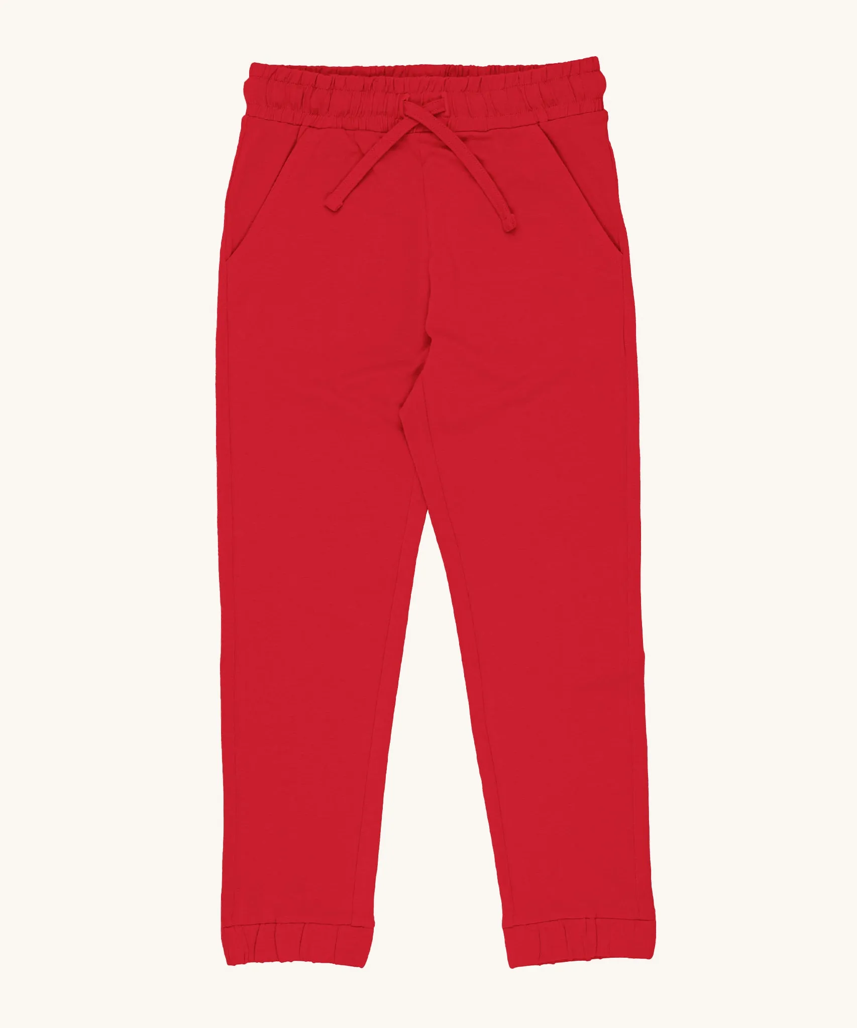 Maxomorra Solid Ruby Slim Sweatpants