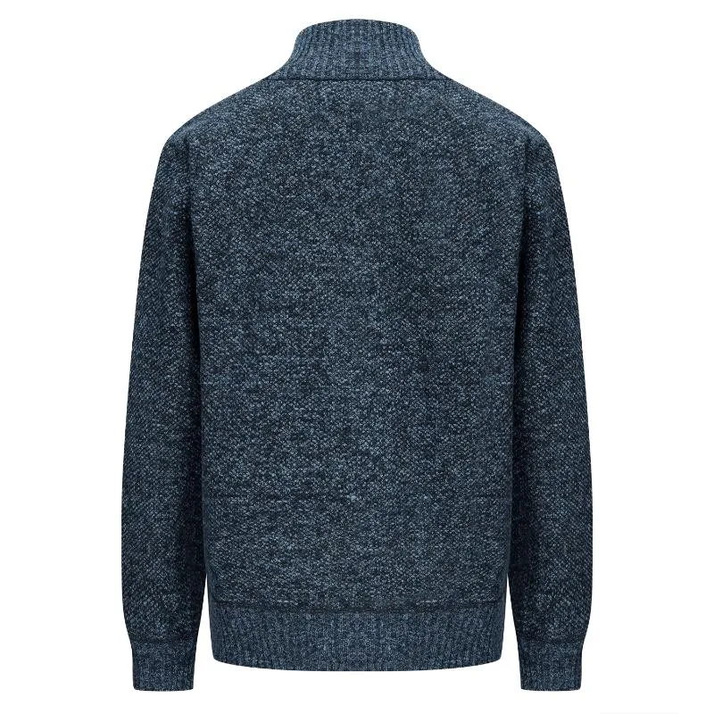 Men’s Bonded Mockneck Knitted Cardigan