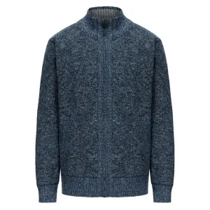 Men’s Bonded Mockneck Knitted Cardigan