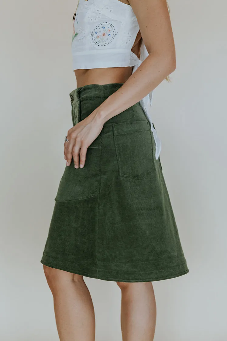 Retro Pocket A-Line Skirt