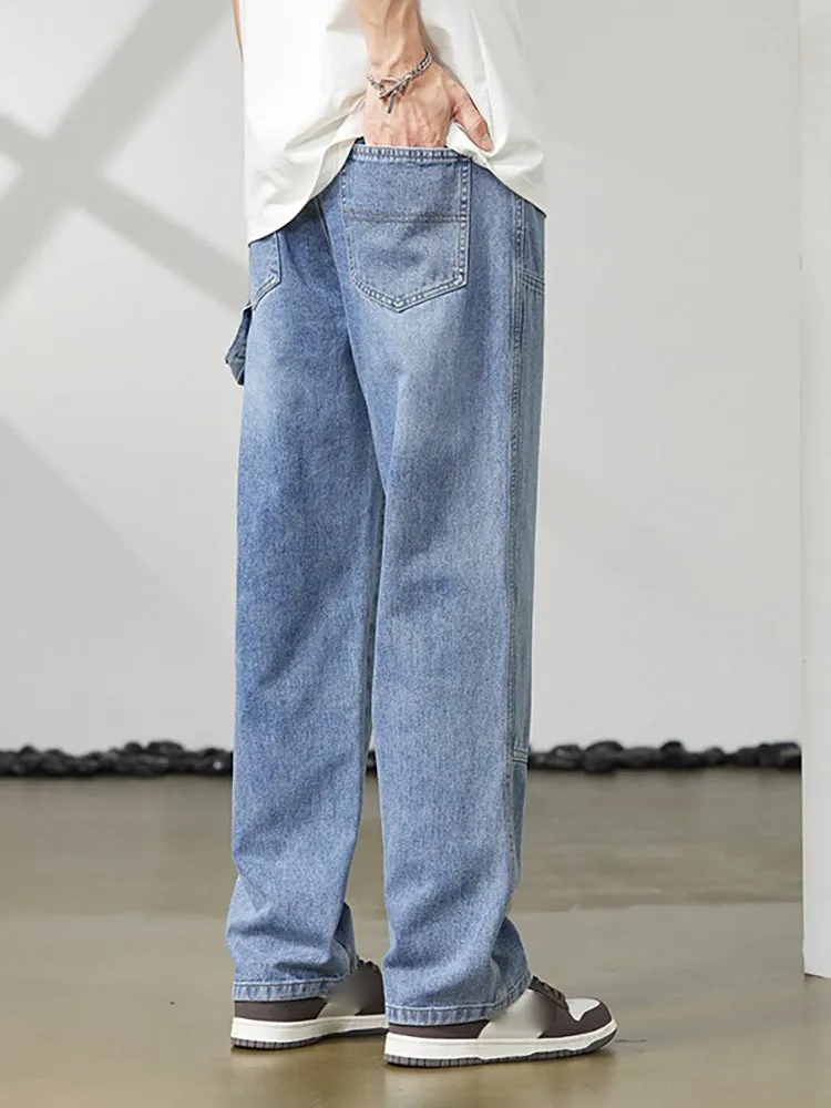 Retro Ripped Casual Straight-Leg Jeans