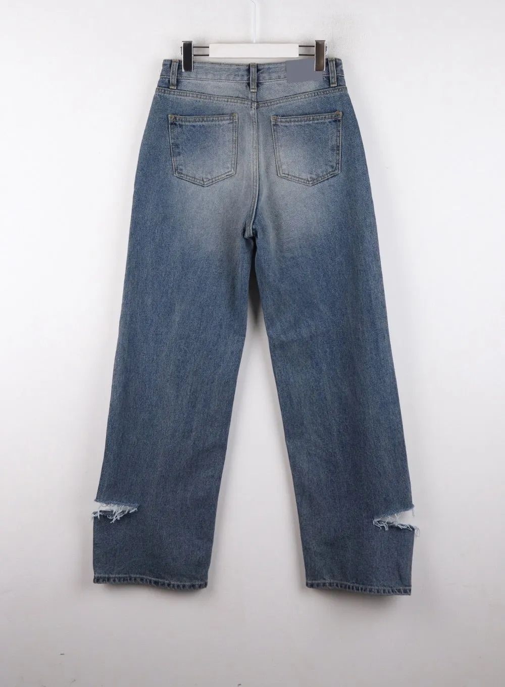 Ripped Straight Leg Jeans CD308