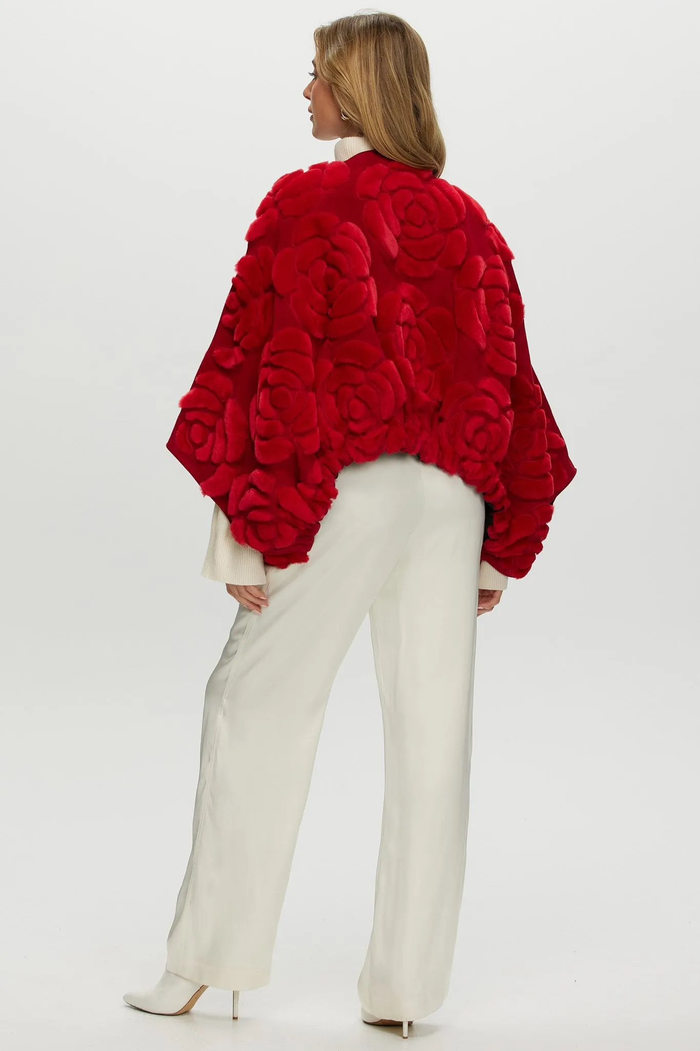 Select Shearling/Suede Lamb Floral Embroidered Jacket Reversible To Loro Piana Cashmere & Wool