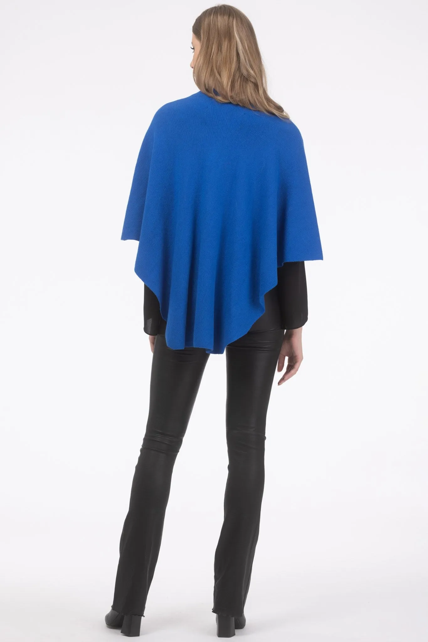 Select Wool Capelet with Select Lamb Poms