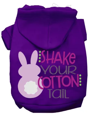 Shake Your Cotton Tail Screen Print Dog Hoodie Purple Xl