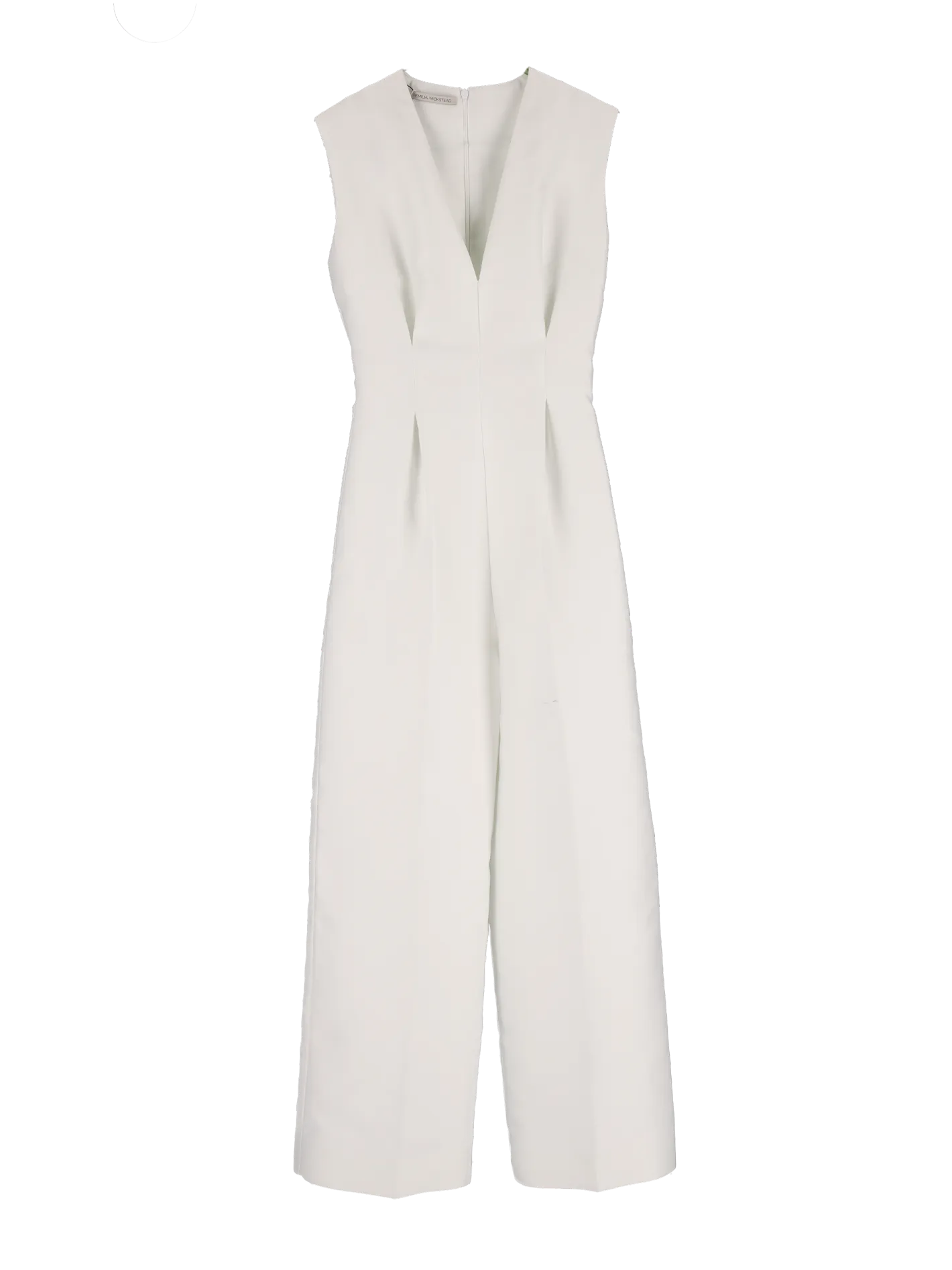 sleeveless silk-blend jumpsuit