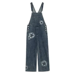 Star Girl Denim Overalls