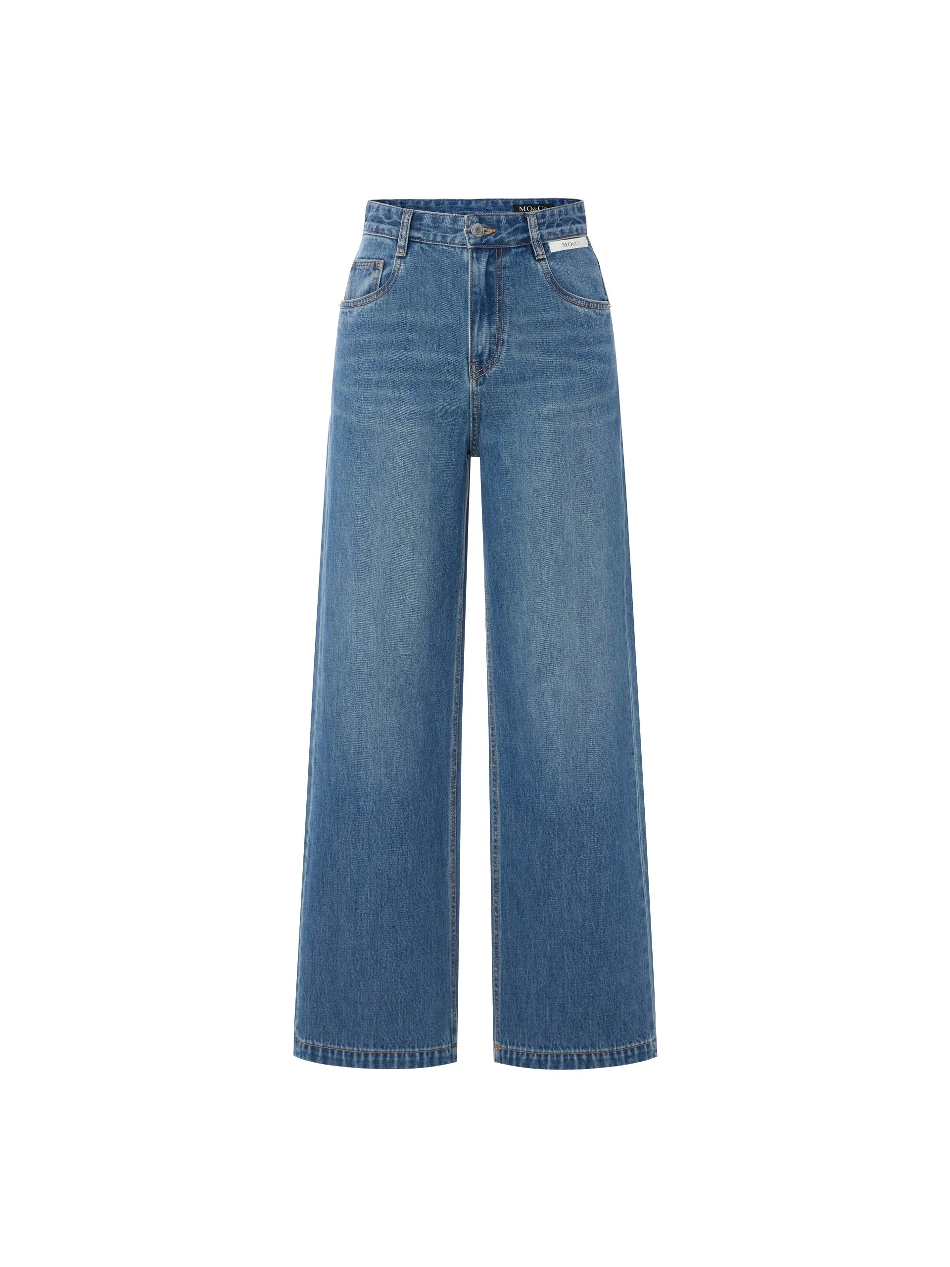 Straight Leg Cotton Jeans