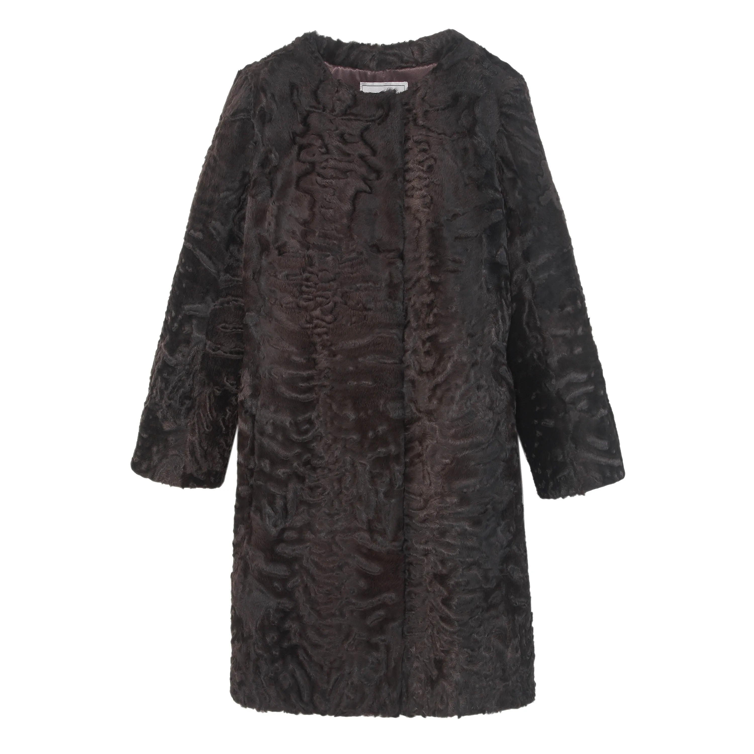 The Denise Chocolate Lamb Coat