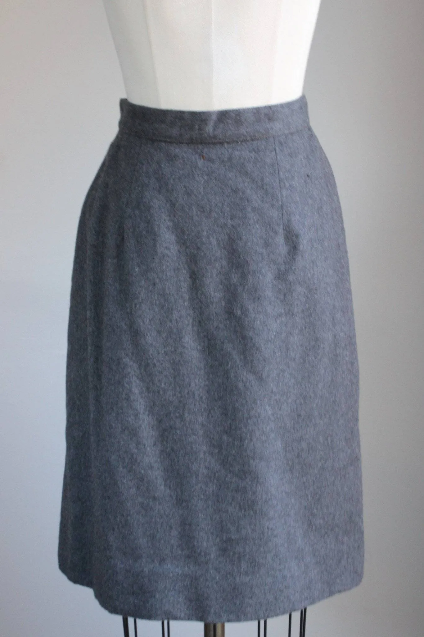 Vintage 1970s Grey Wool Skirt by Evan Picone