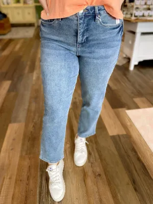 Vintage High Rise Slim Straight Jeans